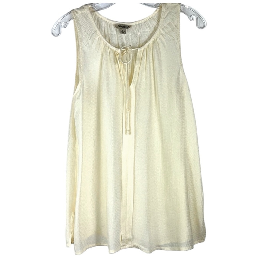 Lucky Brand popover sheer sleeveless blouse Sz S
